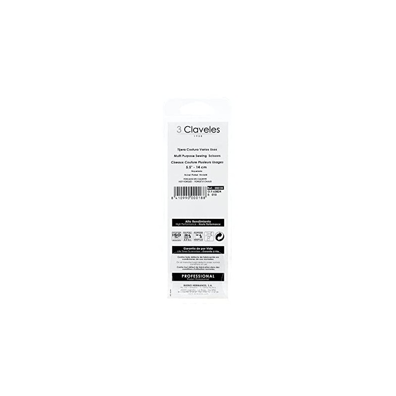 3 claveles 18 – Sewing Scissors 5.5 "