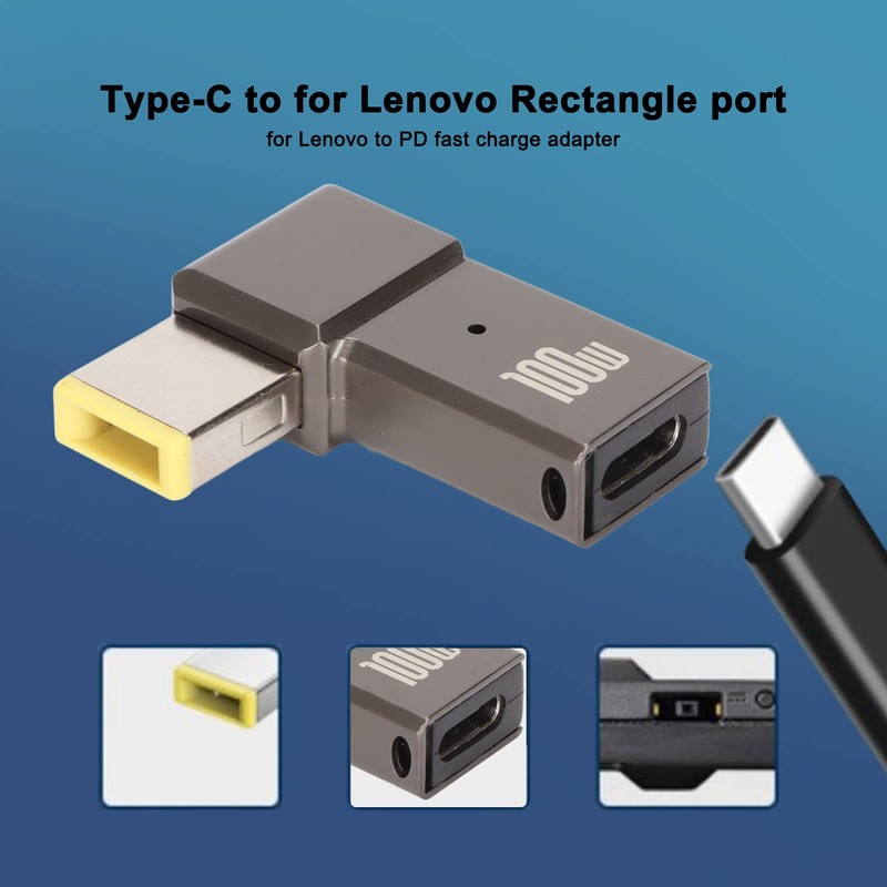 Yctze USB C to Slim Tip Adapter, 100W 5A PD