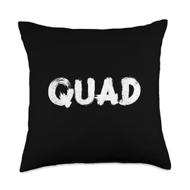 Quad, On All Fours Quadrobist Quadrupedal Workout Quadrobics Throw Pillow