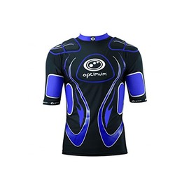 OPTIMUM Boys Unisex Senior Inferno Protective Top, Black/Blue, XX-Large, Black/Blue