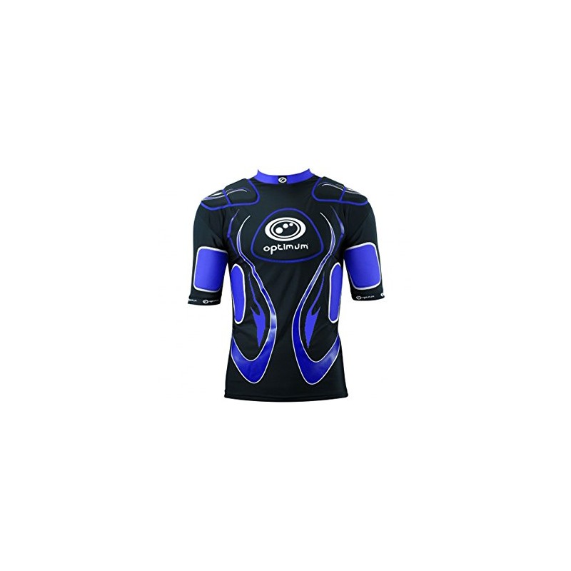 OPTIMUM Boys Unisex Senior Inferno Protective Top, Black/Blue, XX-Large, Black/Blue