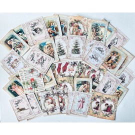 Order Christmas Card Lot Of 50+ Shabby Chic Vintage Xmas Cards Christmas Crafts