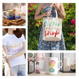 LUCKIGUCK Infusible Transfer Ink Sheets, 16 Pieces/Set, Gradient Pre-Printed Dyed Sublimation Paper, 30.5 x 30.5 cm, Iron on T-Shirt and Cup (Gradient)