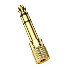 UGREEN 3.5mm to 6.35mm Converter Adapter Stereo Mini Plug (Female) to Stereo Standard Plug (Male) 24K Gold Plated Connector 3.5mm to 6.35mm Conversion Plug Compatible with Headphones, Amplifiers,