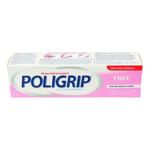 Poli-Grip DENTURE ADHESIVE CREAM, Free / 40G