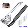 Metal Leather Craft Tool Skiver with 6PCS Skiver Blades Craft