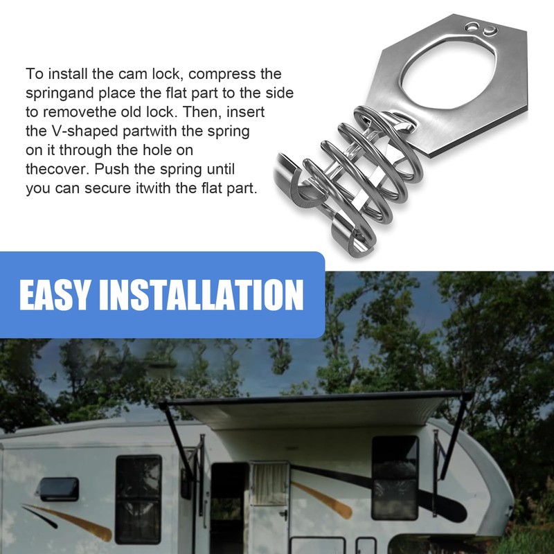 Anyhut 2 PCS RV Water Heater Latch Cam Lock, Stainless