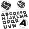 Lamoutor 43Pcs Car Emblem Letters Sticker DIY 3D Chrome Number