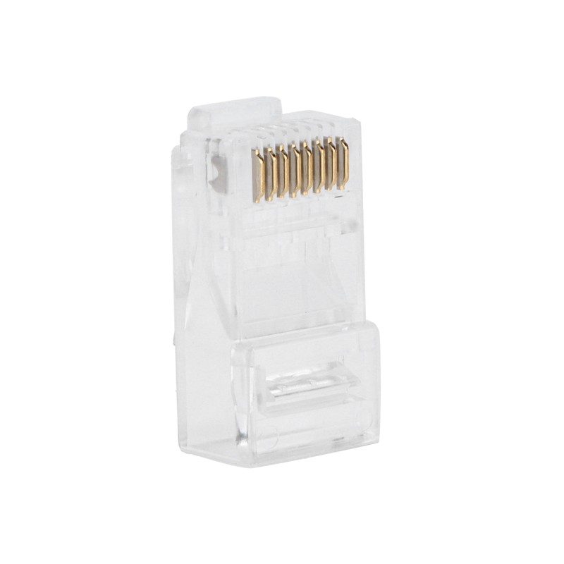100Pcs TF2005A 8P8C RJ45 Connector CAT6 Unshielded Ethernet Crystal Head