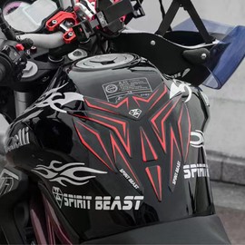 SPIRIT BEAST Motorcycle Tank Pad Anti-Scratch Seal Waterproof Reflective Universal (Red)