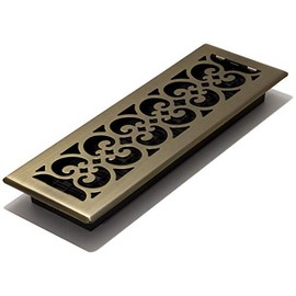Decor Grates SPH414-A Floor Register, 4x14, Antique Brass