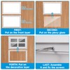 Teodute 4 Pcs Garage Door Windows, Replacement Vinyl Windows Inserts