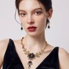 TTPSRY Jewelry Set for Women Crystal Flower Necklace Earrings Teardrop