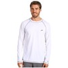 Speedo Men's UPF 50+ Easy Long Sleeve Rashguard Swim Tee,White,XX-Large