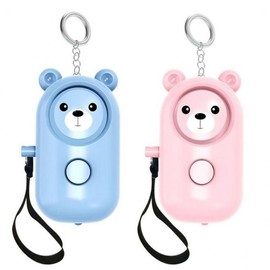 Bear Personal Safety Alarm Keychain for Kids & Women Keychain Blue