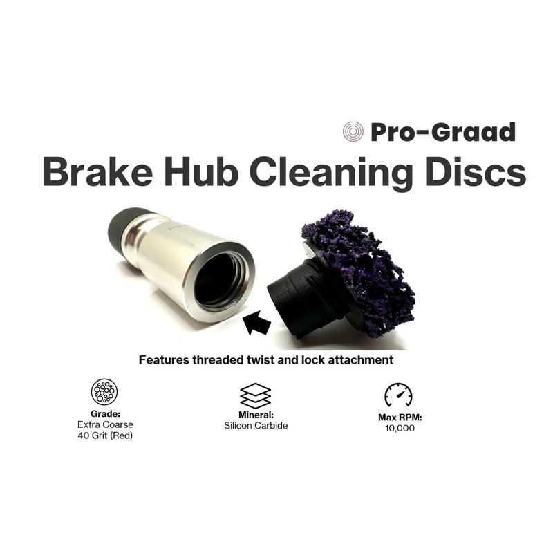 Pro-Graad 7 Piece 1-1/2” Brake Hub Cleaning Disc Kit, Impact