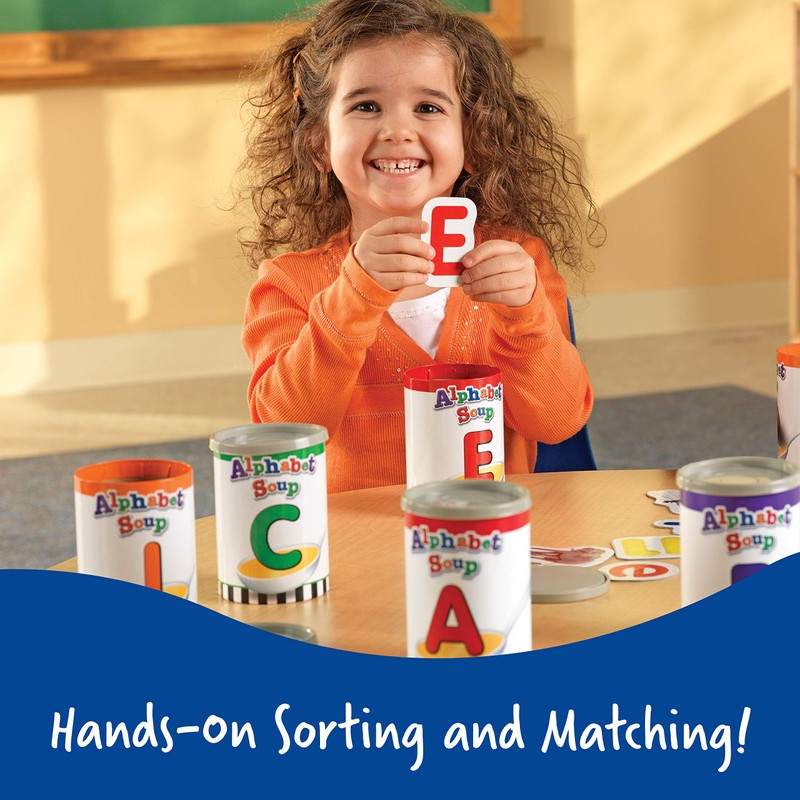 Learning Resources Alphabet Soup Sorters - 208 Pieces, Ages 3+,