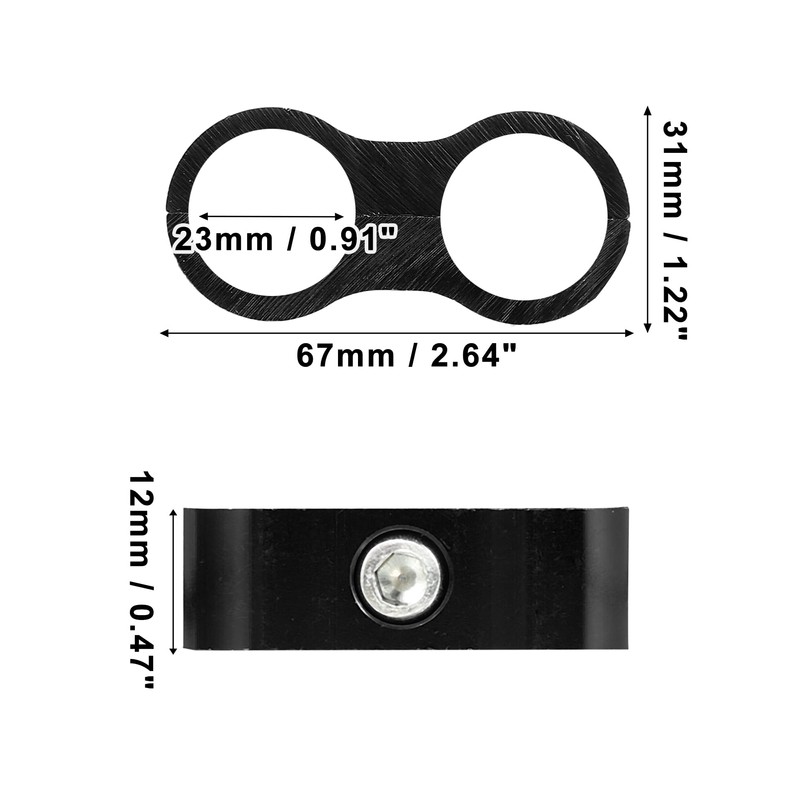X AUTOHAUX AN12 Car Auto Hose Separator Clamp Fuel Line