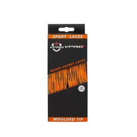 Vpro Hockey Laces Waxed, Hockey Skate Laces - One Pair - Size/Color Choice (72, 84, 96, 108, 120, 130), Orange, 96"
