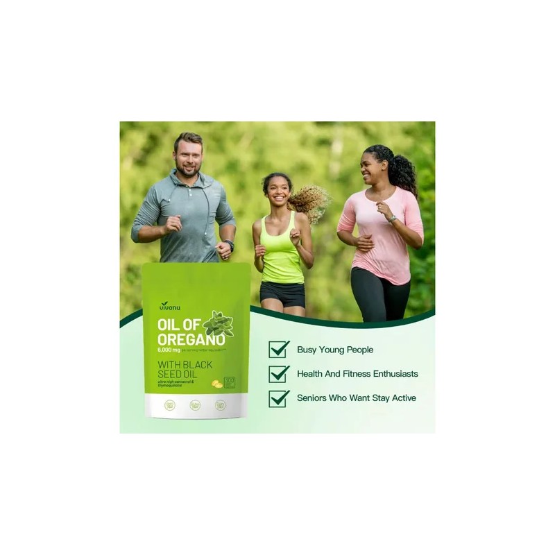 Aceite De Orégano 300cápsulas Con Aceite De Semilla Negra