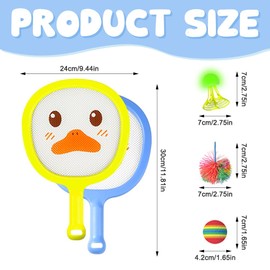 Afenau Children's Tennis Racket with 3 Soft Training Balls, Shuttlecock Set Children, Tennis Racket Gift Set, Tennis Racket Children for Outdoor Indoor Sports Games