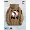 Put Me in Coach Graphic Hoodie 100% Cotton US Warehouse