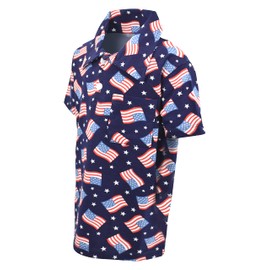 Unique Baby Polo para niños con estampado de bandera patriótica 4 de julio, bandera, 7 Años