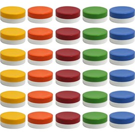 30 Ointment Containers for Pads, Cream Jars, Ointment Jug, 40 ml Contents with Coloured Lids, Made in Germany