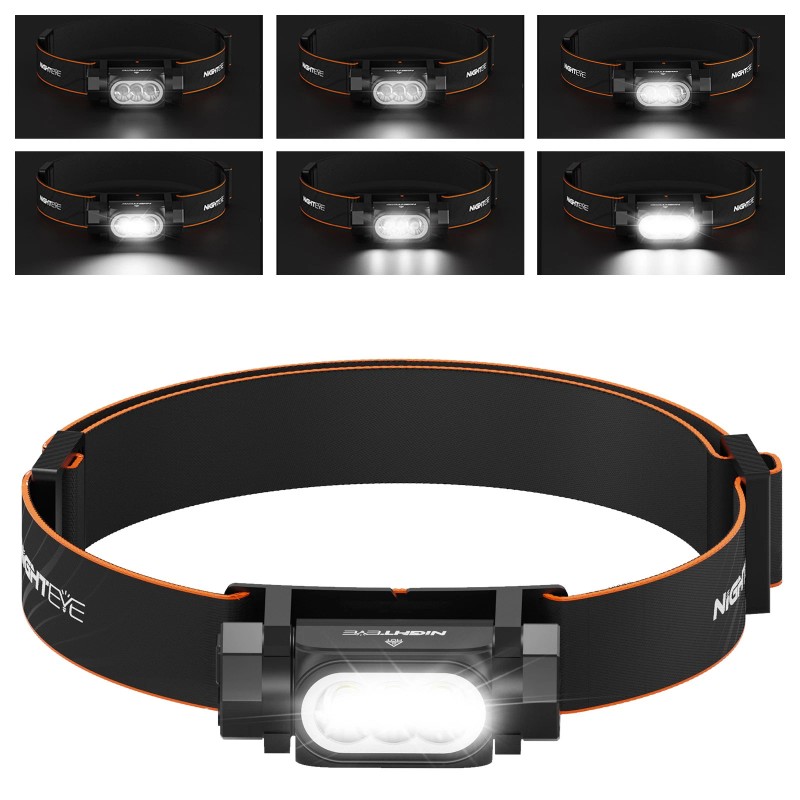 NIGHTEYE Camping Headlamp Led Headlight Torch For Hiking Fishing Bright