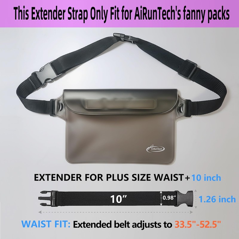 AiRunTech Extender Belt – Adjustable Strap Extension (2 Pack), Only