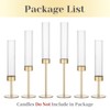 Hewory Gold Hurricane Candle Holders: Brass Candlestick Holders Set of