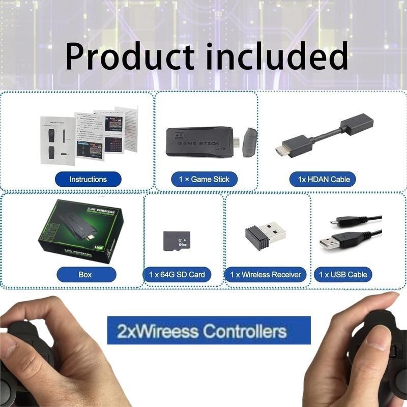 M8 Pro 64G Game Stick with Built in 20000+ Games,