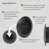 Vent Systems Ø3" Inch Black Louvered Plastic Door Vent –