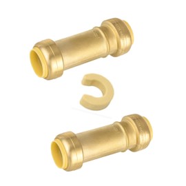 (Pack of 2) EFIELD 1-inch Push-Fit Slip/Repair Coupling with a Disconnect Clip, Push-Fit Fitting to Connect Pex, Copper, CPVC Tube…