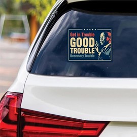 Good Trouble Resist Vinyl Sticker, Resist Hate Decal, Anti-Trump, Resist Racism Sticker, Resist Fascism Car Bumper Sticker, 6" x 4.5"