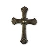 Large Metal Cross with Milagro Hearts 21 x 30.5 cm