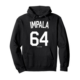 64 Impala text Low Rider Kustom Lead Sled Hot Rod Muscle Car Pullover Hoodie