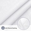Enjoyidea Round Vinyl Tablecloth with Flannel Backing-6 Pack White 60