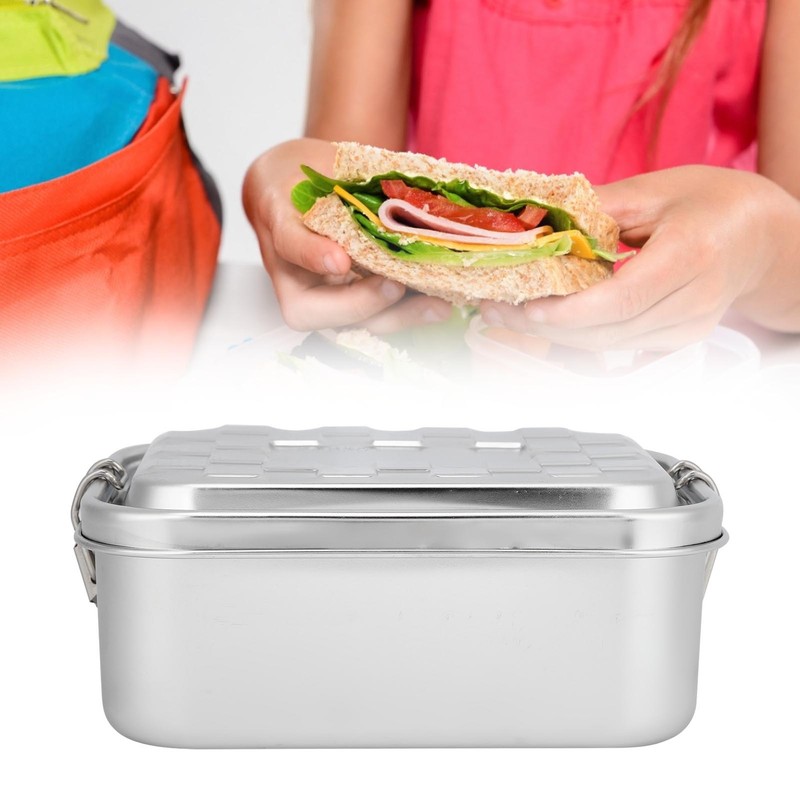 Single Layer Lunch Box Food Bento Container Stainless Steel 304
