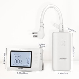 SENSTREE Remote Control Thermostat, pre-Wire Temp Controller with Heating/Cooling Mode, ℃ /℉ Switch, Temperature-Controlled Plug for Space heaters, Window AC, Fans, 110V