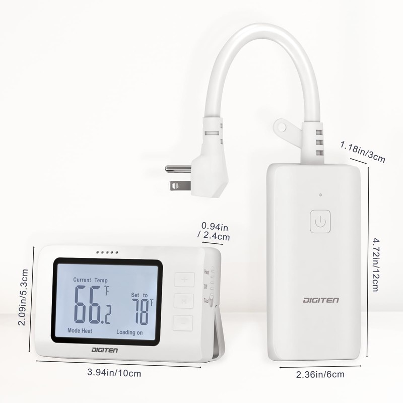 SENSTREE Remote Control Thermostat, pre-Wire Temp Controller with Heating/Cooling Mode,