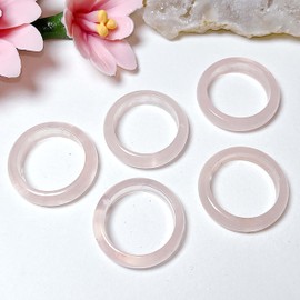 oasymala Unique Stone Rings – Handcrafted Fashion Jewelry for Mindful Living and Personal Style (Rose Quartz)