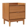 Walker Edison Blythe Mid-Century Modern Tray-Top 2-Drawer Nightstand, 20 Inch,