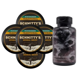 DC Crafts Nation Mud Bud Spittoon Skulls with 5 Cans Schmitty's Herbal Snuff Wintergreen