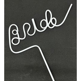 White Bride Hen Do Party Straw ~ White Bride Straw ~ Bride To Be Drink Straw ~ Hen Party Straws ~ Bride Gift ~ Hen Party Accessories