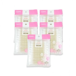 Easy& Individually Packaged Paper Cotton Swabs (100pcs) - 5 Packs, Sterilized Premium Cotton Swabs