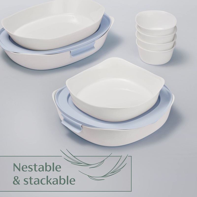 Rubbermaid Glass Baking Dishes for Oven, Casserole Dish Bakeware, DuraLite