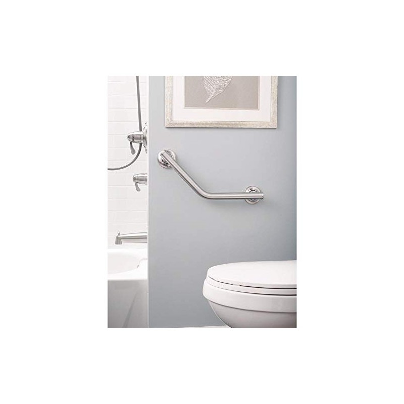 Moen Brushed Nickel Bathroom Safety 16-Inch Stainless Steel Angled Shower