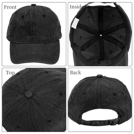 Baseball Caps für Herren und Damen, vintage base cap männer, Einstellbare Kappe herren, voller Baumwolle Sonnenschutz Baseballkappe für Golf, Laufen, Outdoor-Workouts, Reisen, Schwarz+Rot+Blau