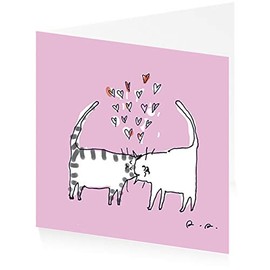 ArtPress Jamie Shelman Love Cats Happy Anniversary Greeting Card (15 x 15 cm)